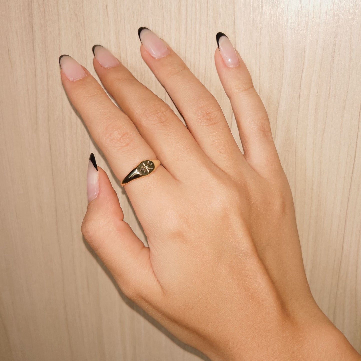 Anel Raio de Sol Dourado