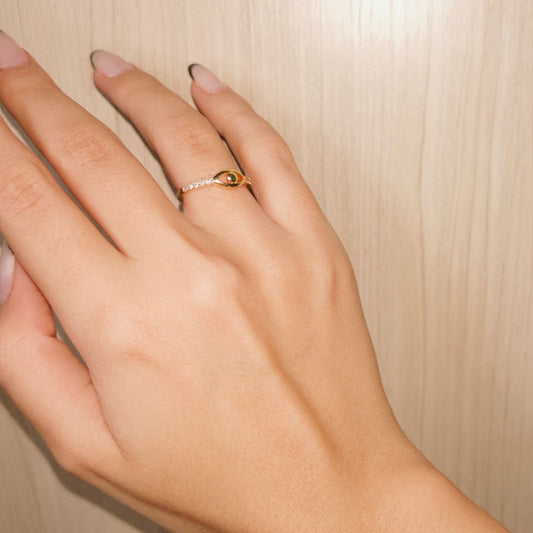 Anel Olho Dourado